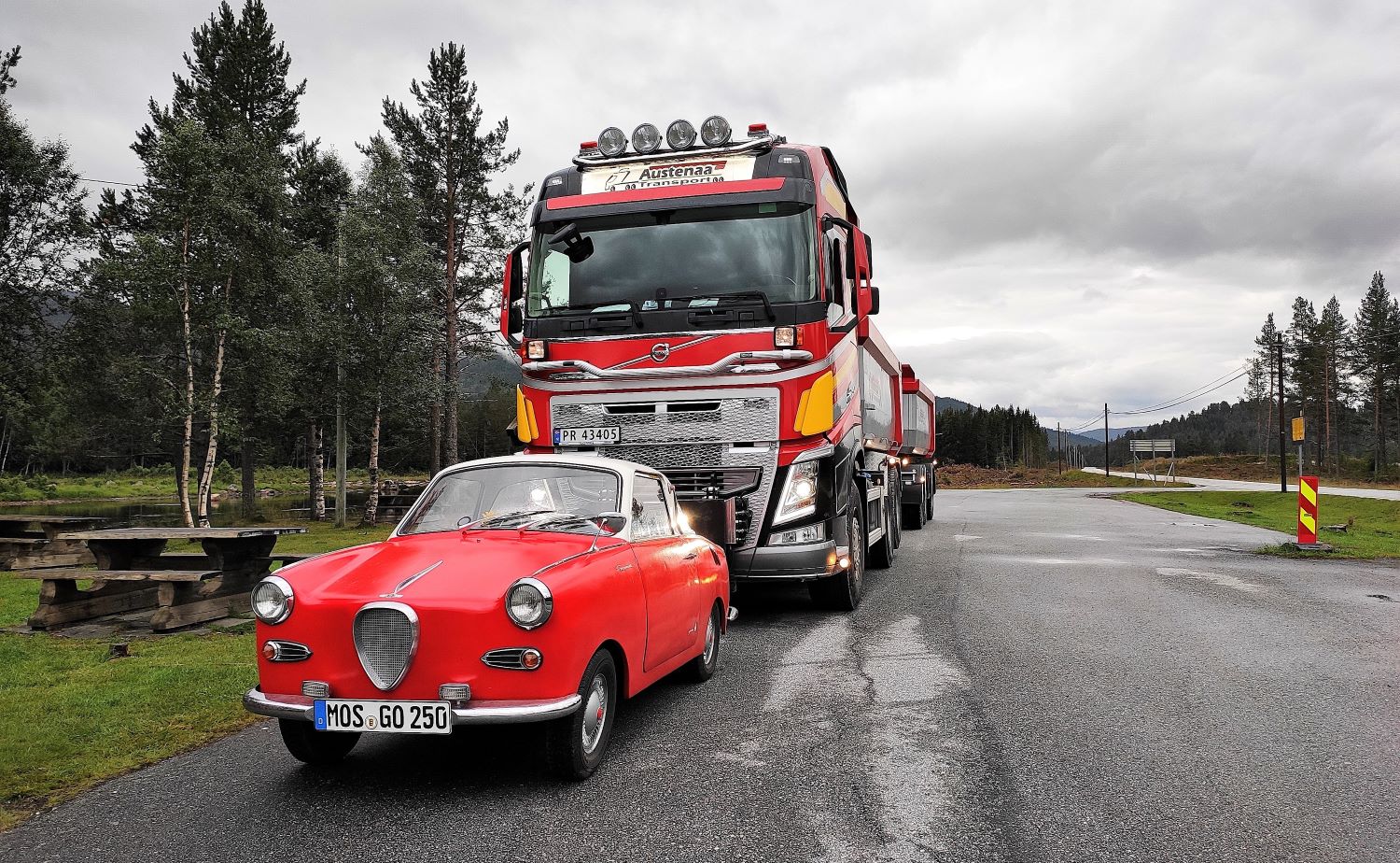 GO250: Ungleicher Vergleich: Goggo Coupe vs. Volvo Truck